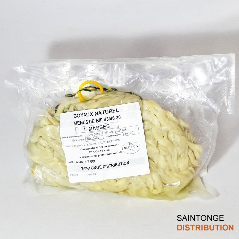 Saintonge Distribution Boyaux Menus de Bœuf calibre 43/46 paquet 30 m