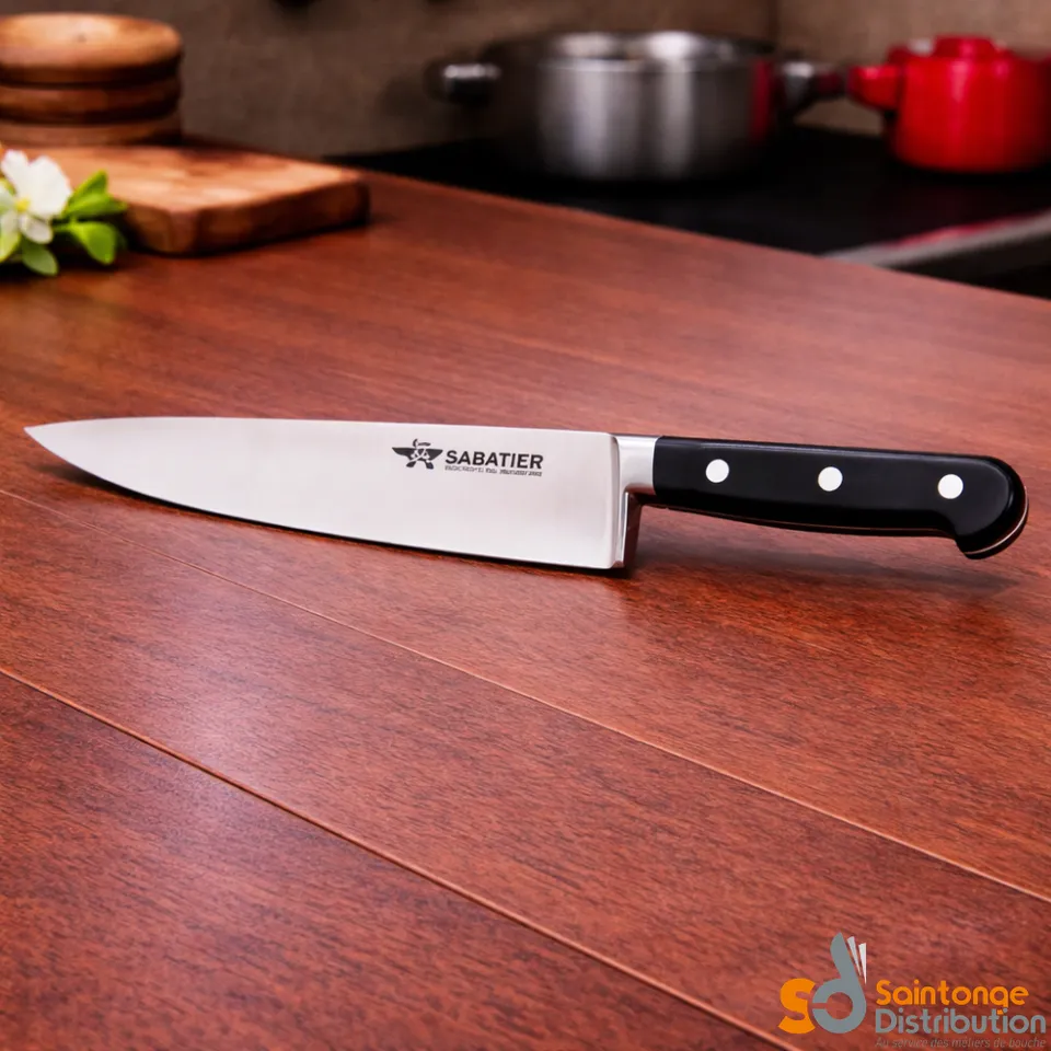 Sabatier couteau de chef inox 20 cm noir
