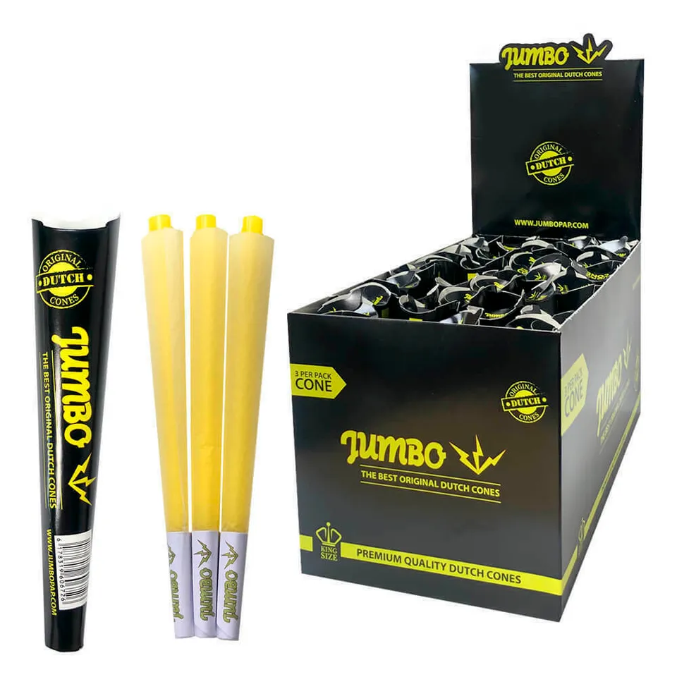 Jumbo Dutch Black cônes king size 109 mm x3