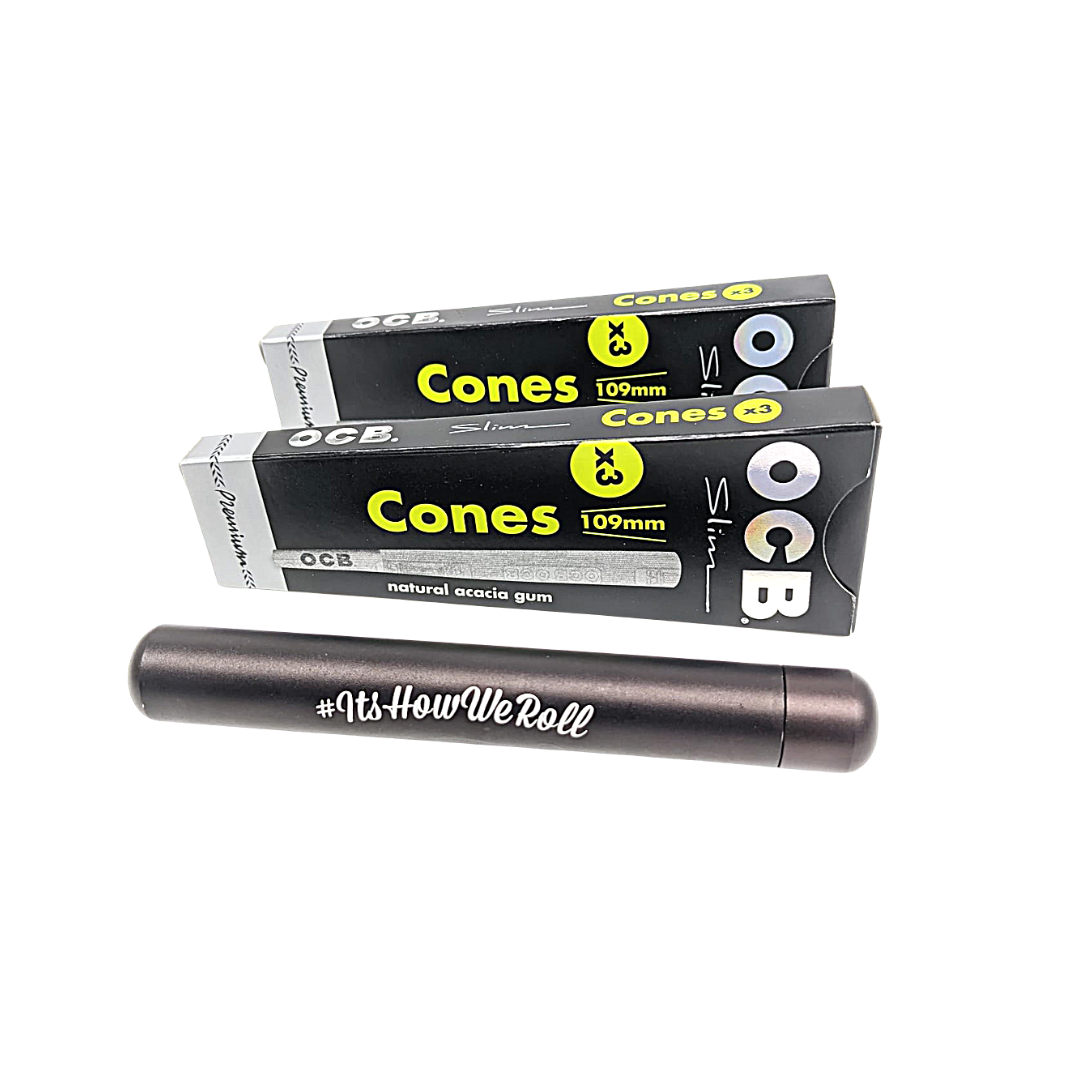 SMO tube alu noir + 6 cônes OCB Black King Size