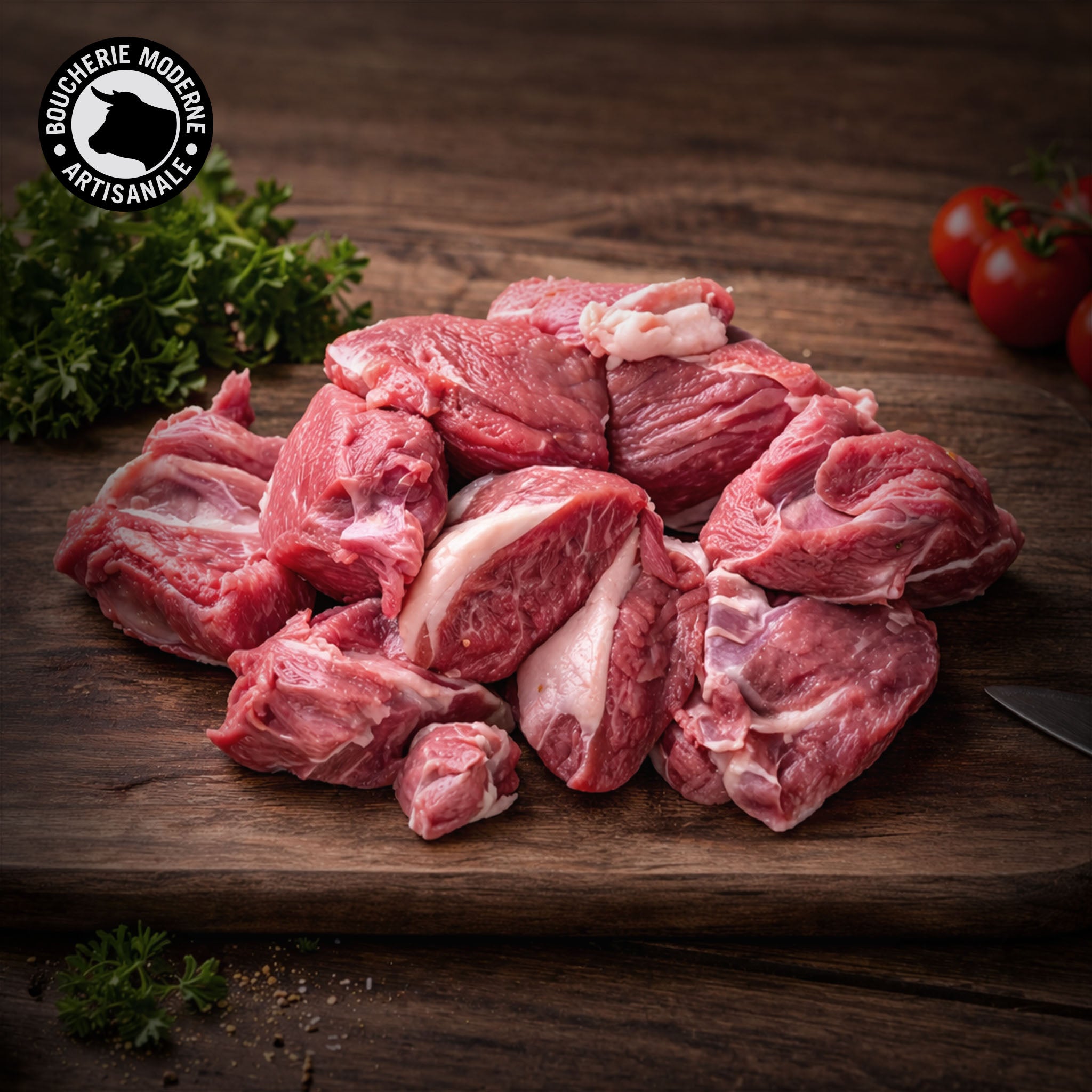 Boucherie Moderne AGNEAU Sauté d’agneau sans os viande 500g épaule
