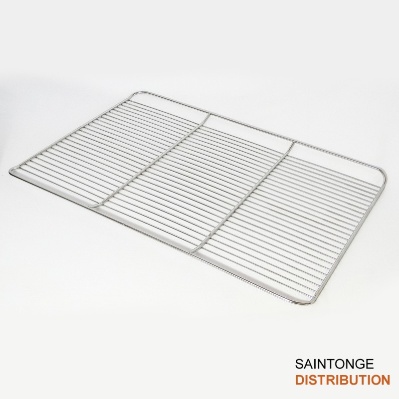 Saintonge Distribution Matériel 530x360x10mm grille inox bords relevés