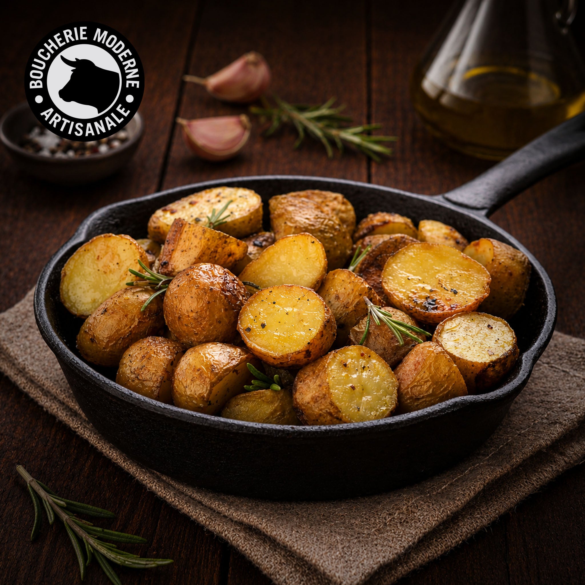 Boucherie Moderne Épicerie Pommes Grenaille Ail 700g herbes