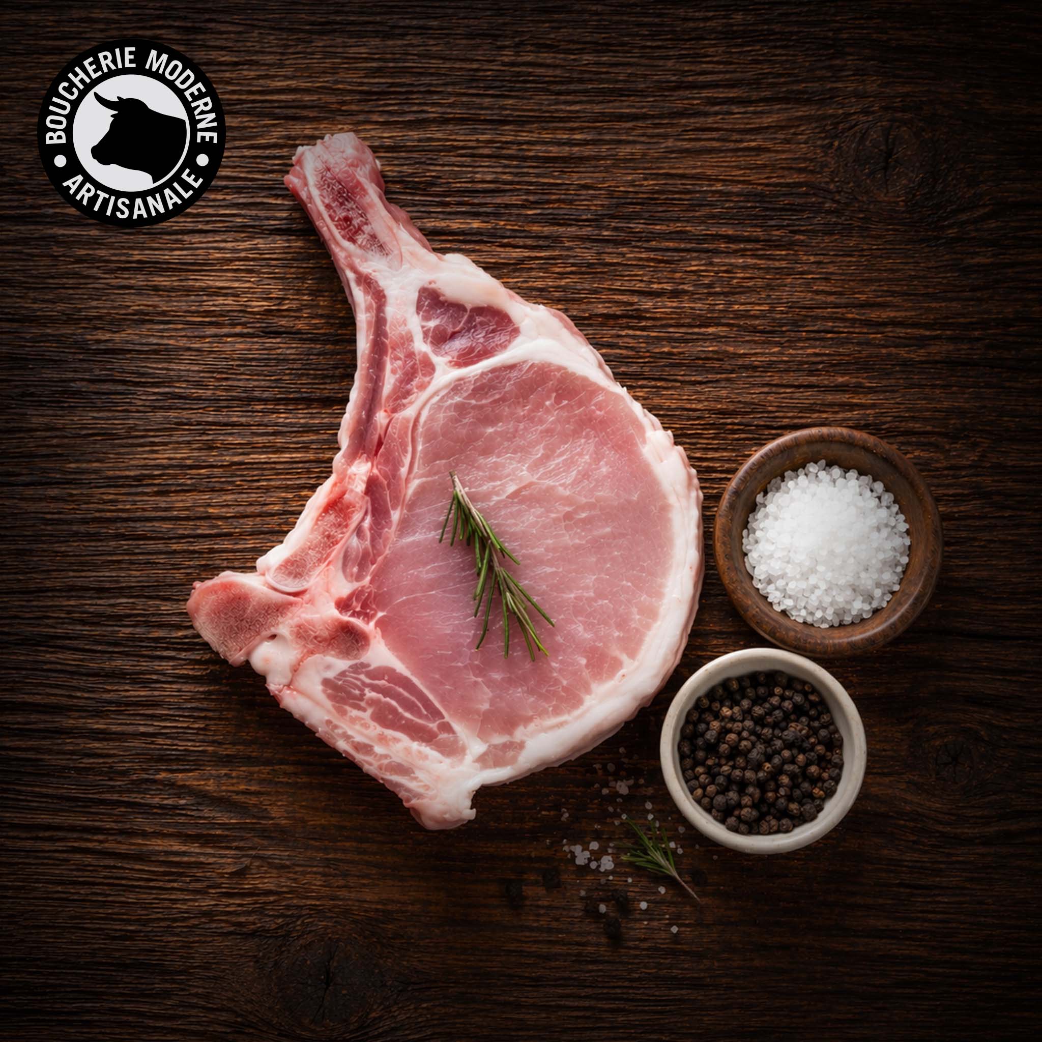 Boucherie Moderne Porc Côte Normande viande 300g