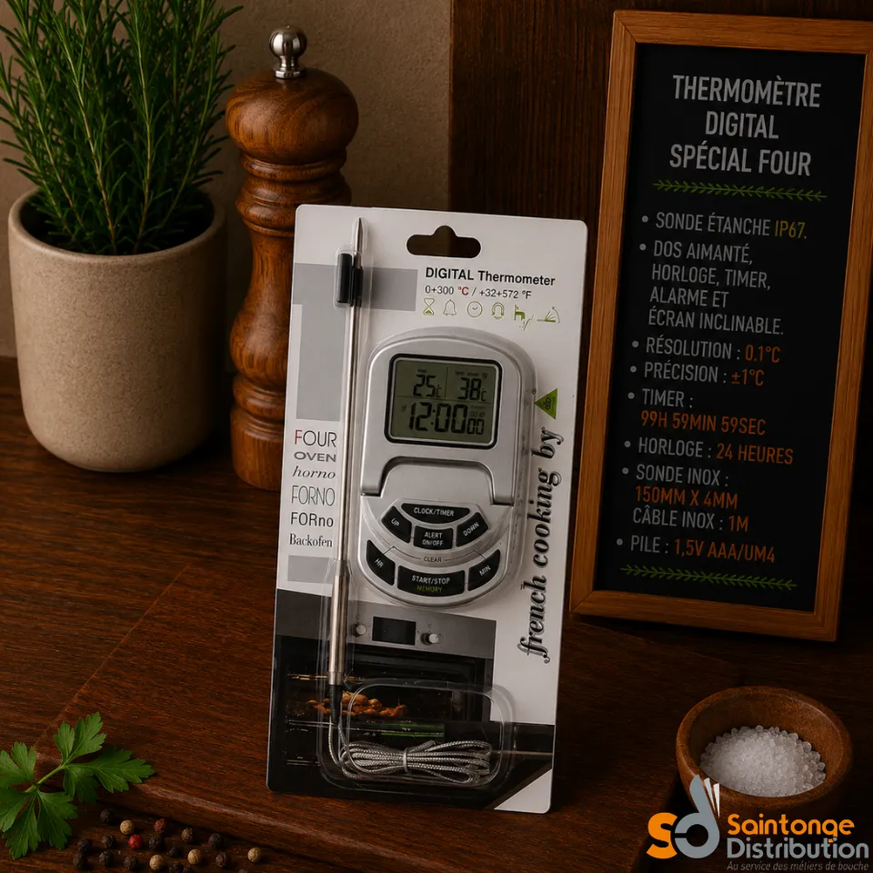 Saintonge Distribution Consommables Thermomètre digital sonde 300°C