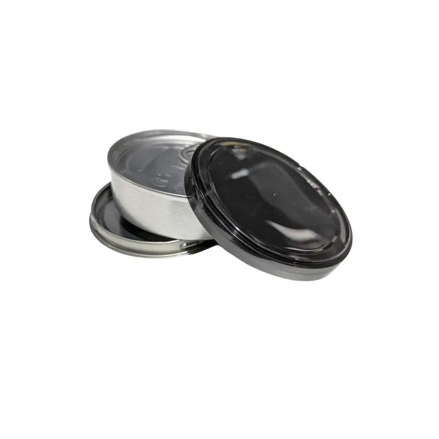 Boîte métal 100 ml couvercle noir self seal