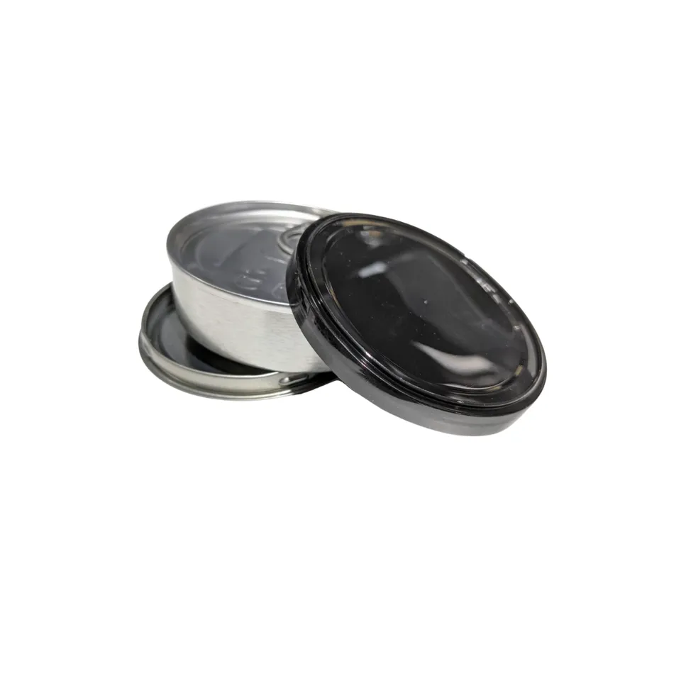Boîte métal 100 ml couvercle noir self seal