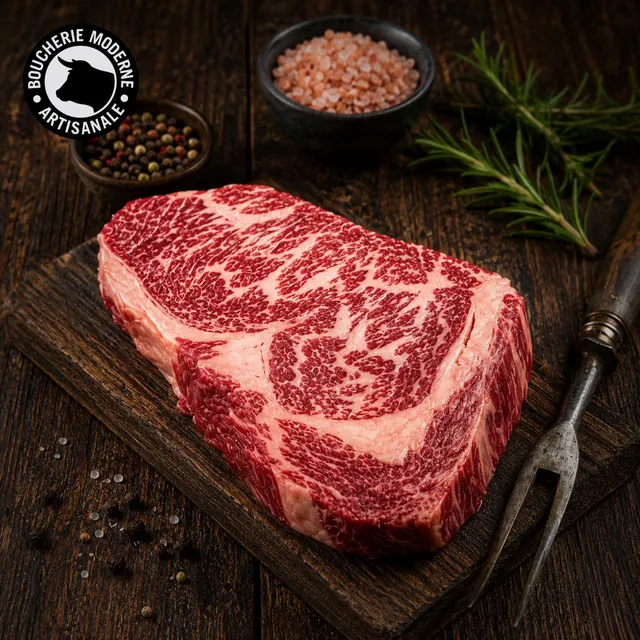 Boucherie Moderne Bœuf Faux-Filet Wagyu Kagoshima 400g persillé