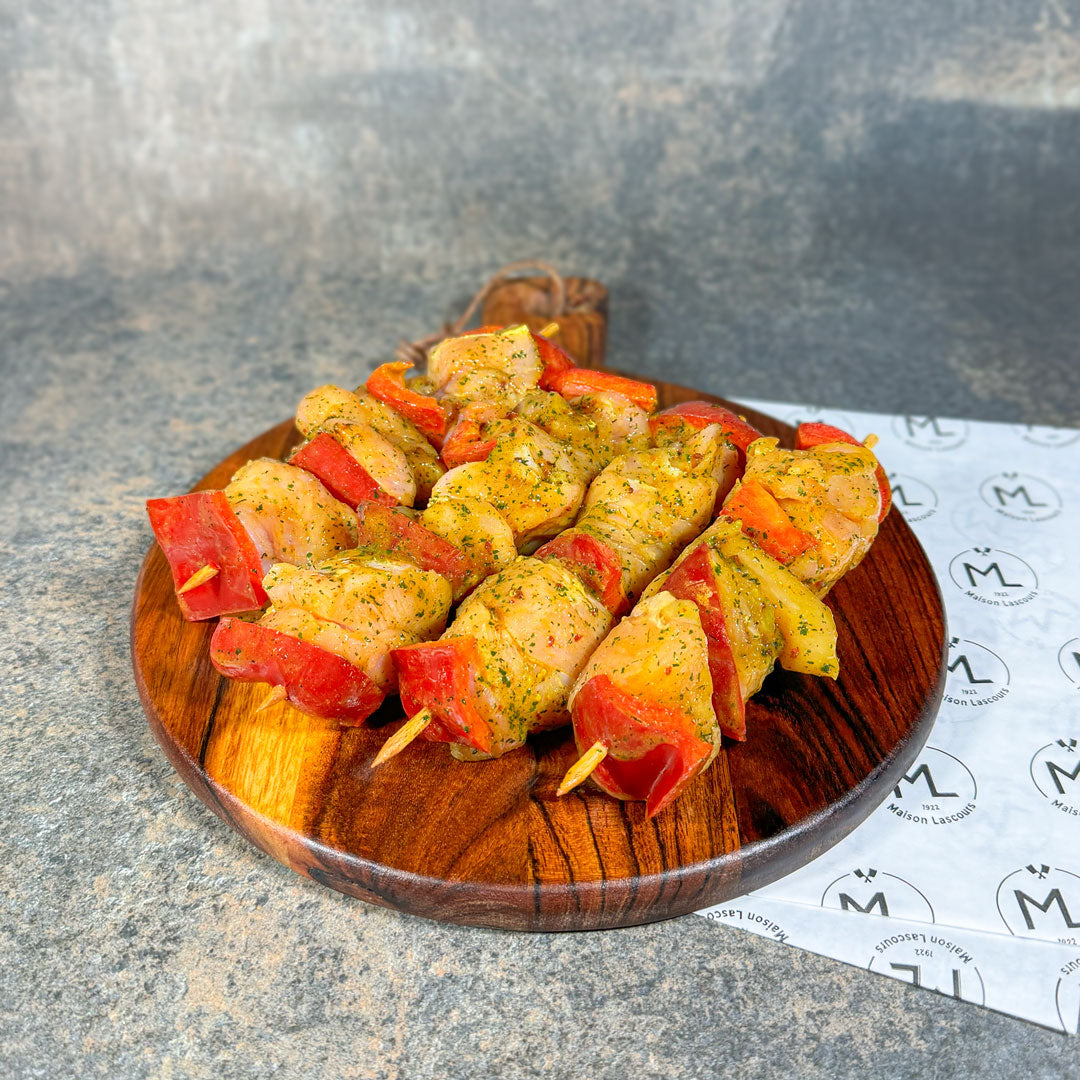 Maison Lascours Brochette Volaille Curry Gingembre 4x170g