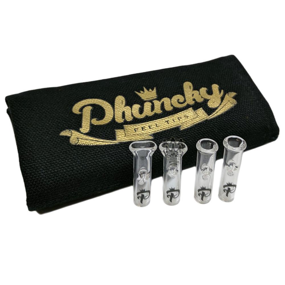 Phuncky Feel King Size embout verre pochette 4 pack rond plat