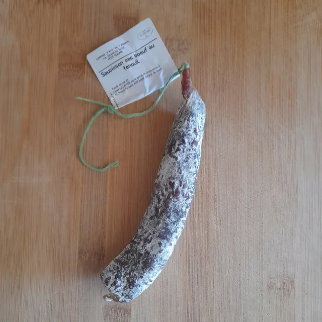 Des Hommes et des Bœufs Saucisse sèche bœuf fenouil 180 g France