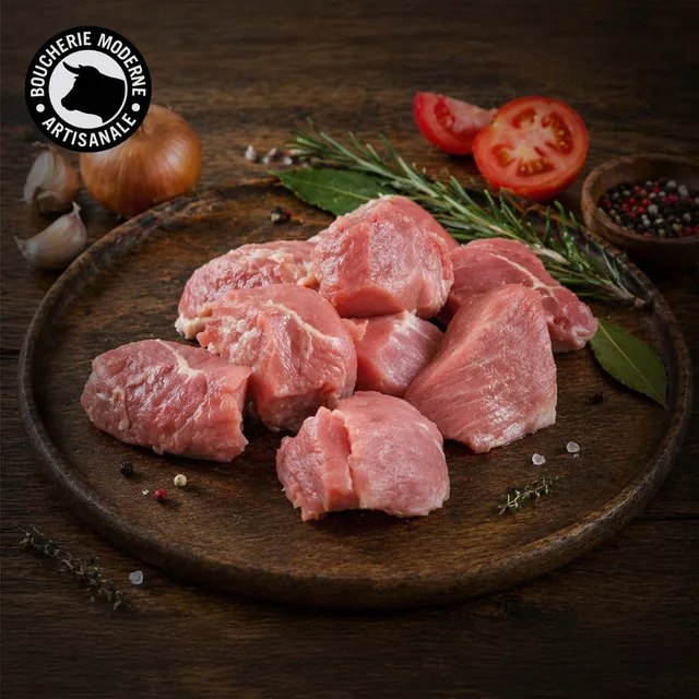 Boucherie Moderne Porc Sauté de porc cubes 1 kg mijoté