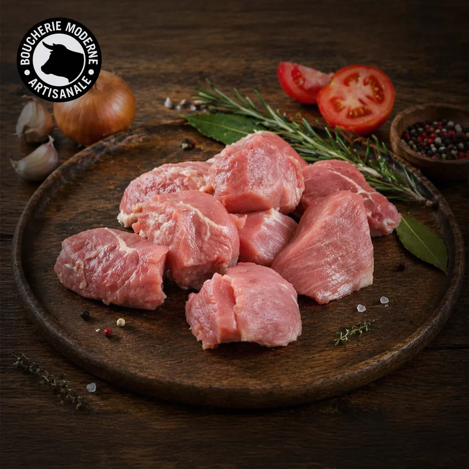 Boucherie Moderne Porc Sauté de porc cubes 1 kg mijoté