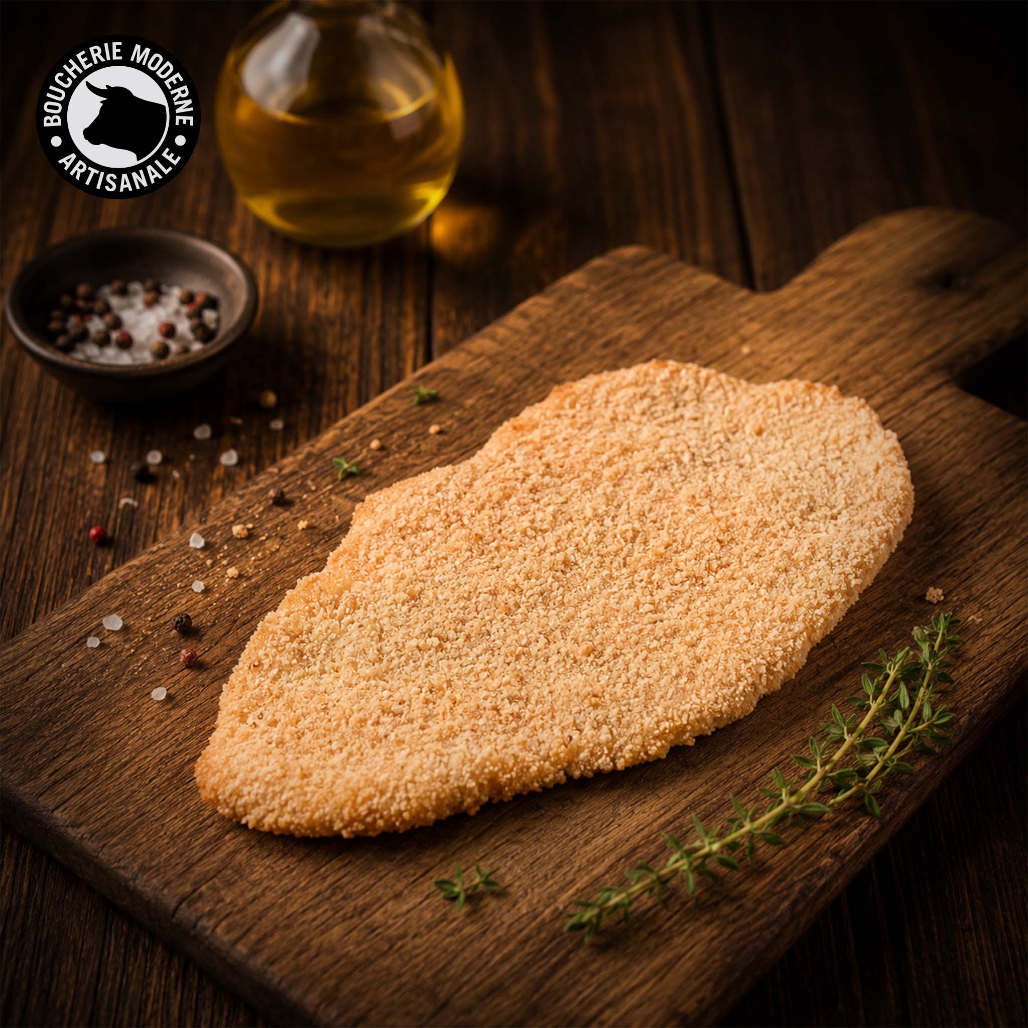 Boucherie Moderne Veau Escalope de veau panée 160g croustillante