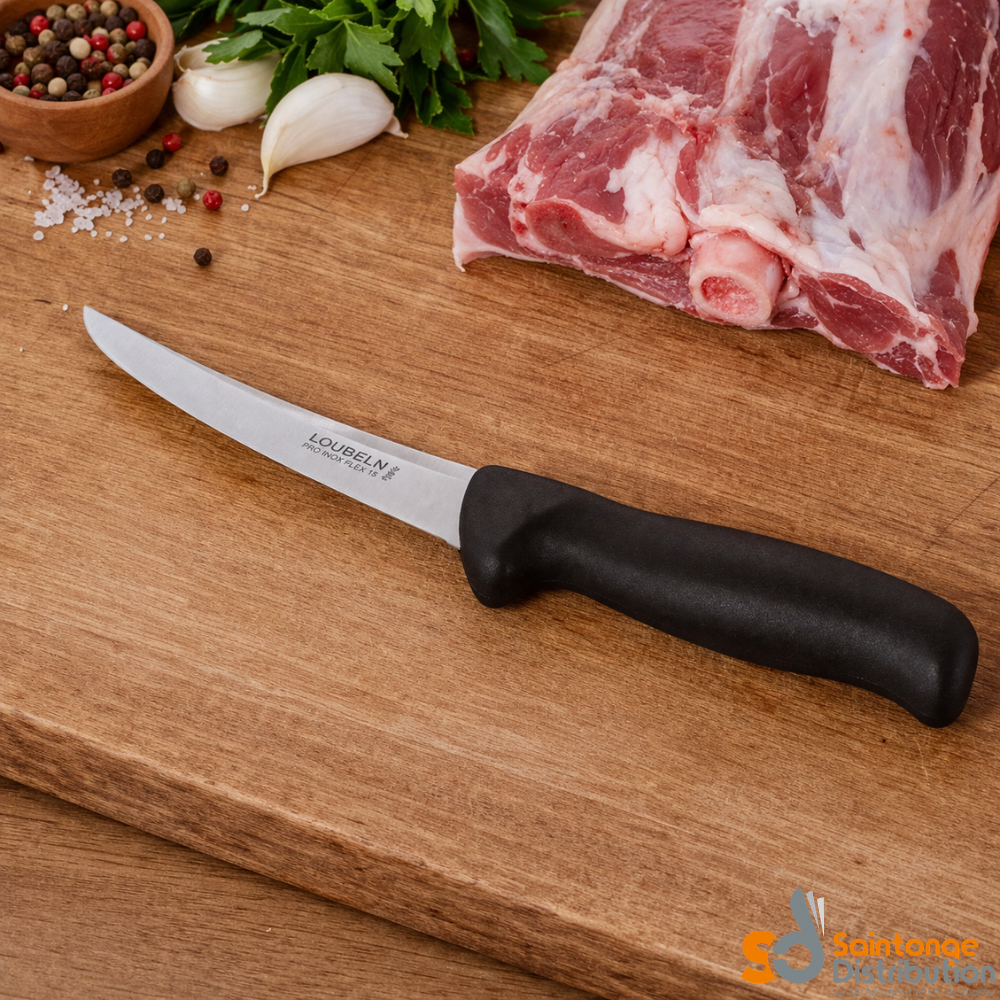 Loubeln couteau à désosser courbé 15 cm noir