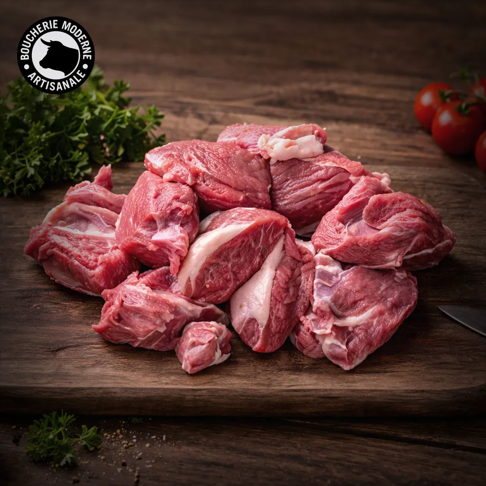 Boucherie Moderne AGNEAU Sauté d’agneau sans os viande 500g épaule