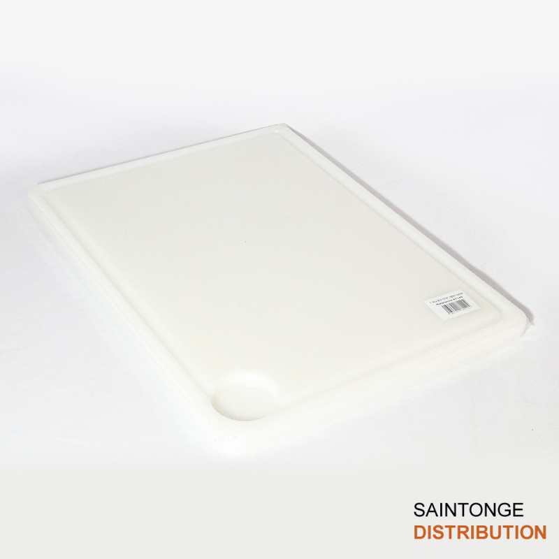 Saintonge Consommables Planche à découper 40x30 cm PEHD blanc