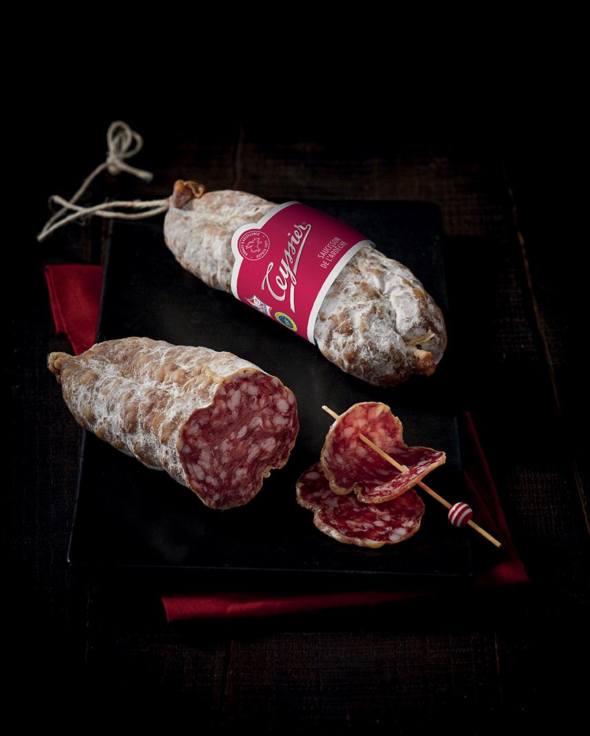 Teyssier Saucisson Ardèche IGP saucisson caractère