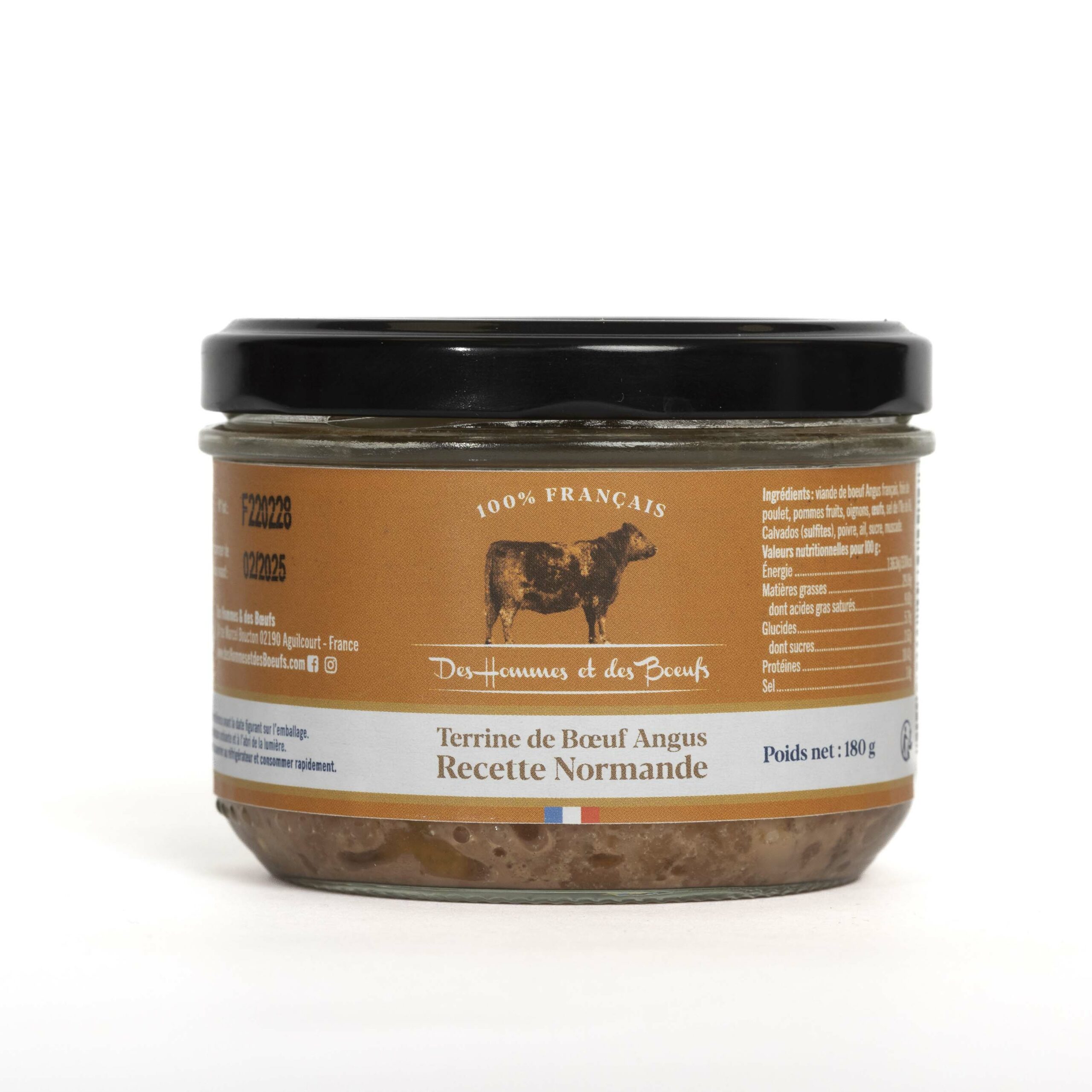 Des Hommes et des Bœufs Terrines Terrine bœuf normande 180 g