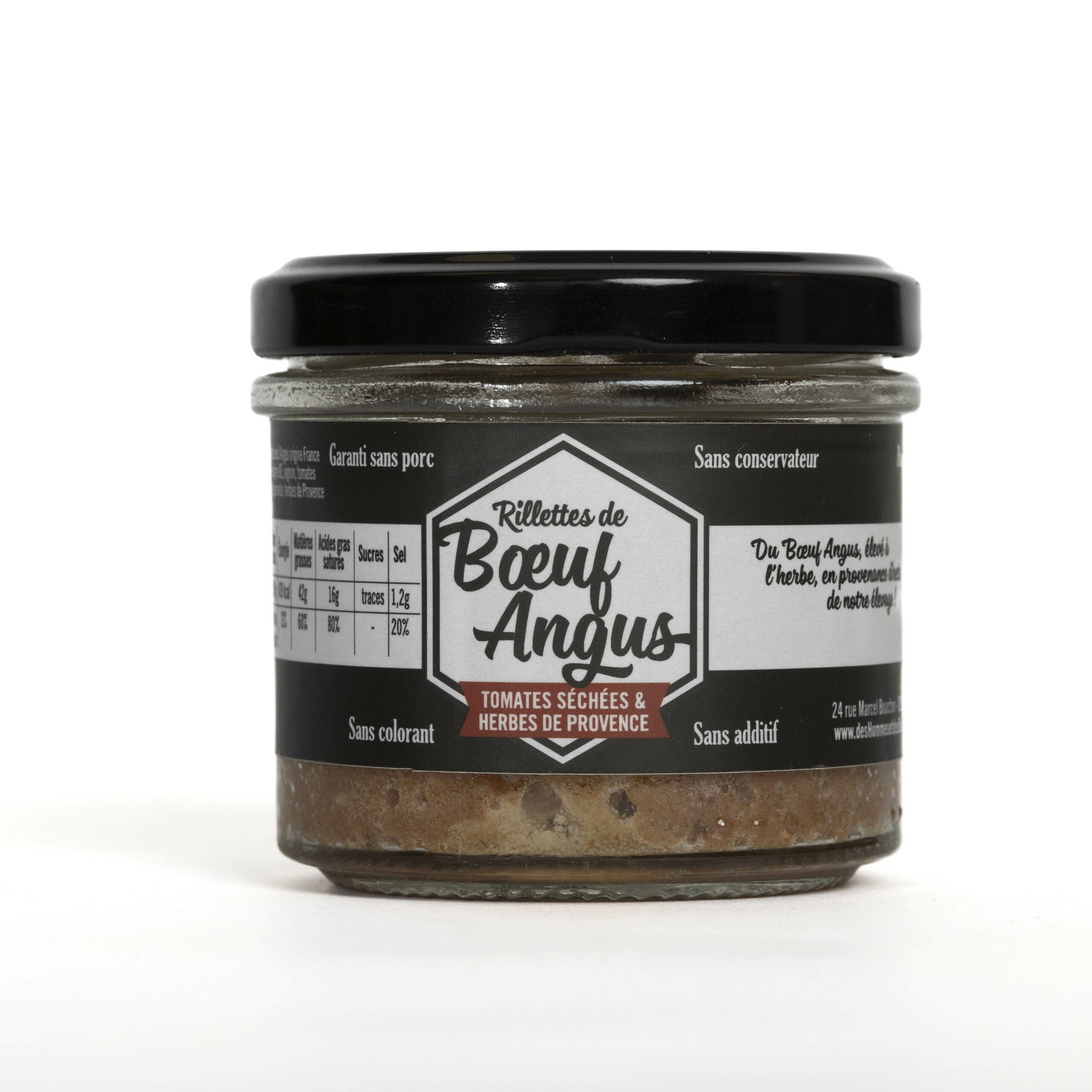 Des Hommes et des Bœufs Rillettes Bœuf Angus tomates 90 g sans porc