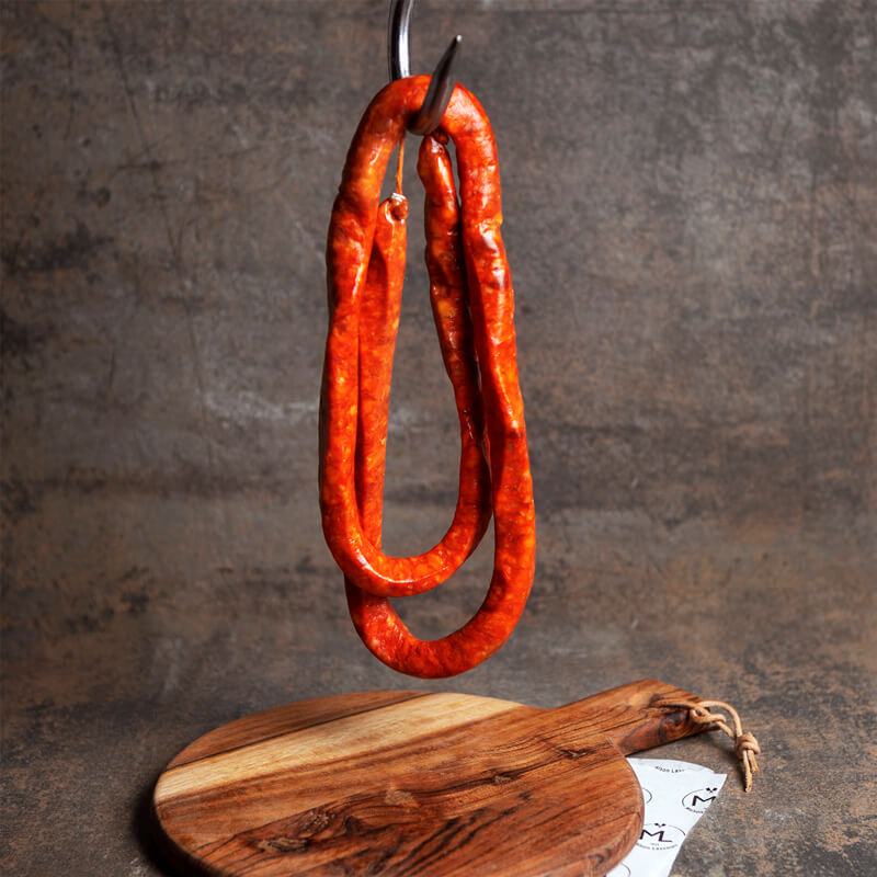 Maison Lascours Chistorra saucisse porc-bœuf 250g piment doux