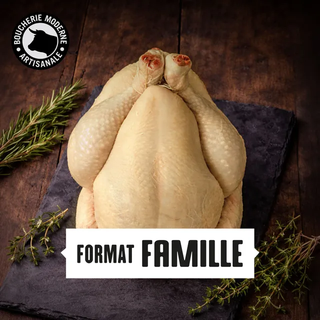 Boucherie Moderne VOLAILLE 2 poulettes format famille à rôtir