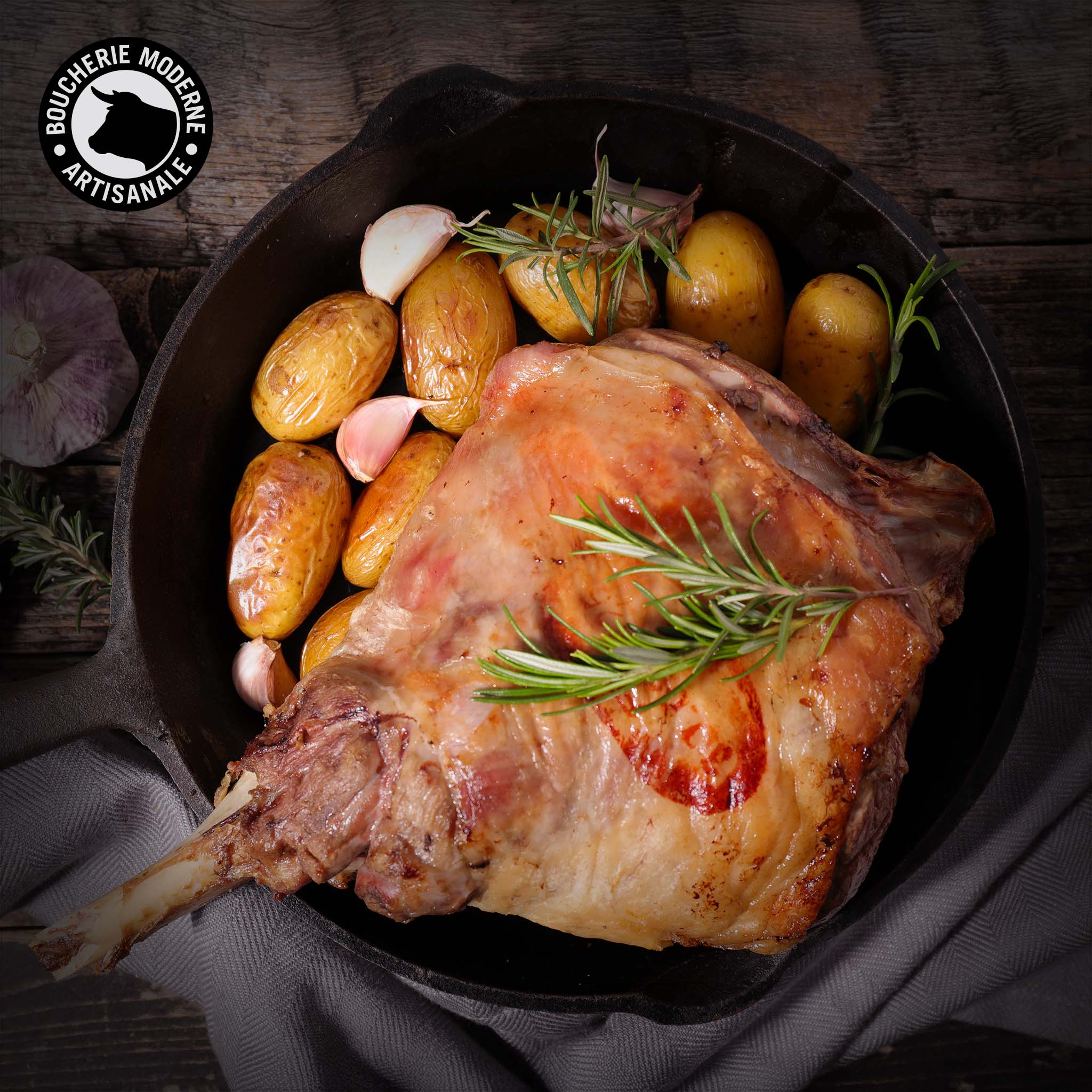 Boucherie Moderne AGNEAU Gigot confit 1 pièce 2,8kg
