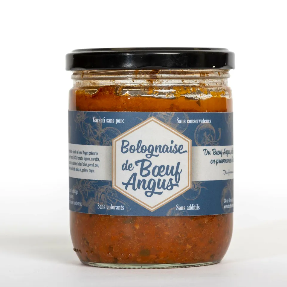 Des Hommes et des Bœufs Bolognaise Angus plat 375 g