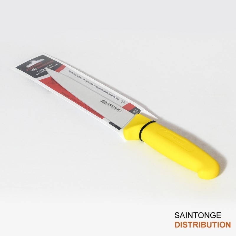 Fischer Bargoin couteau à saigner 14 cm inox jaune