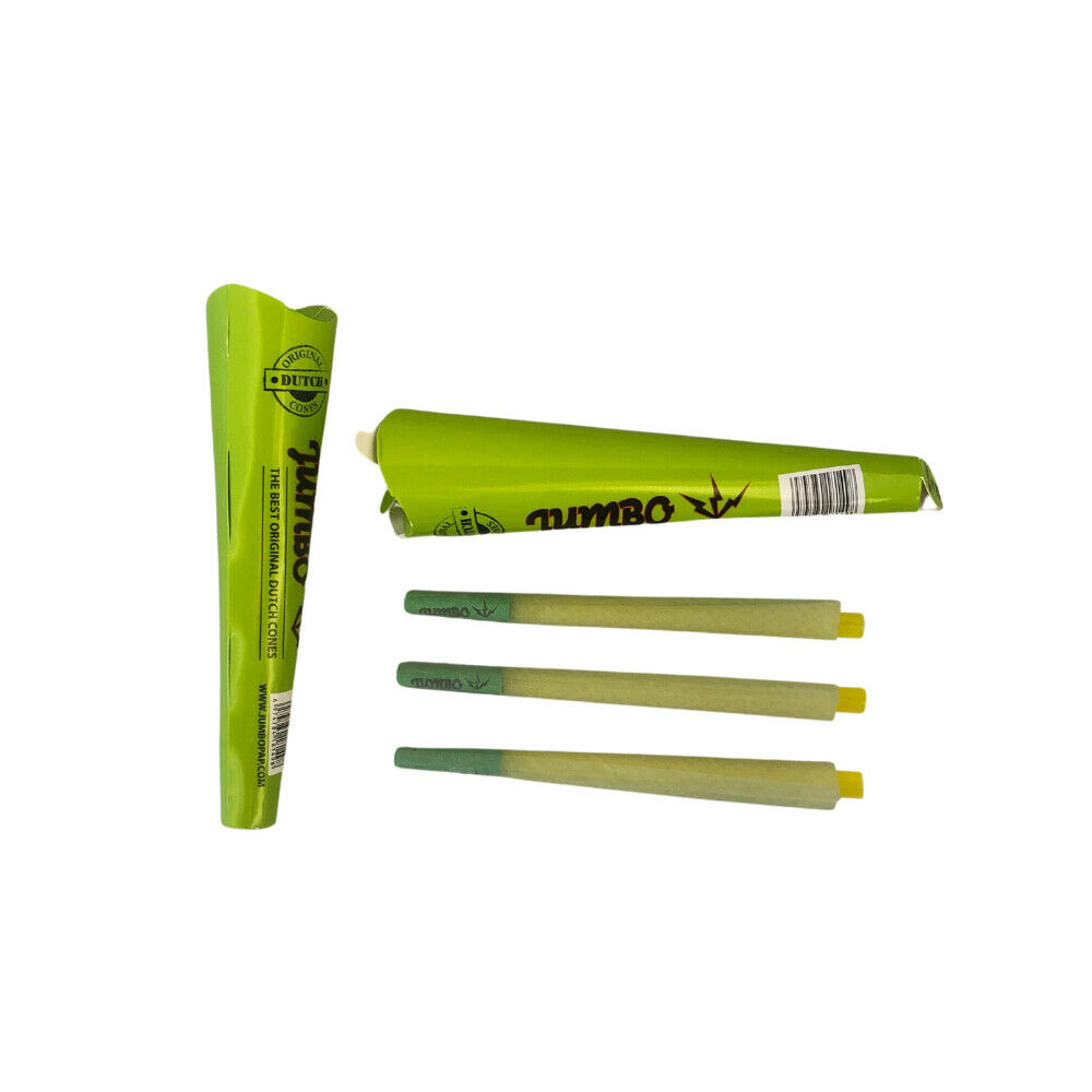 Jumbo Dutch Green cônes pré-roulés king size 109mm x3 combustion lente
