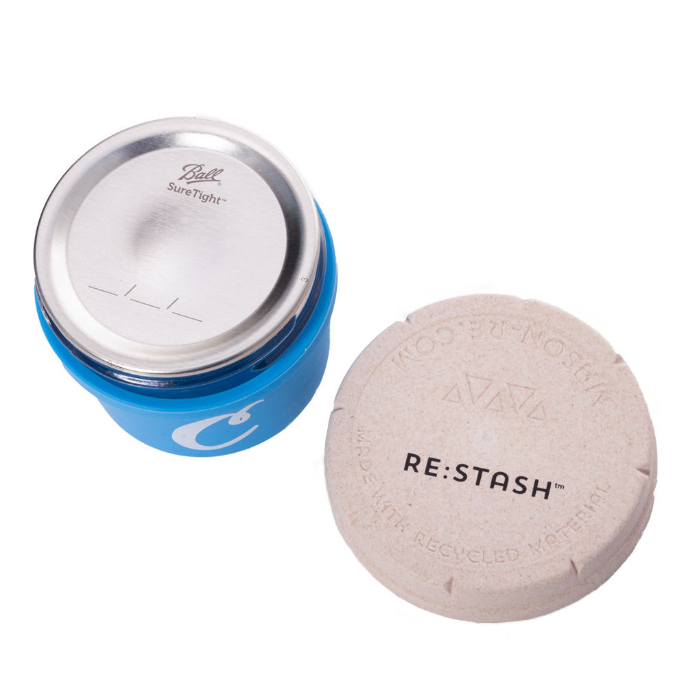 Smo King Storage & Bumpboxx pot verre Cookies 4oz bleu RE:Stash
