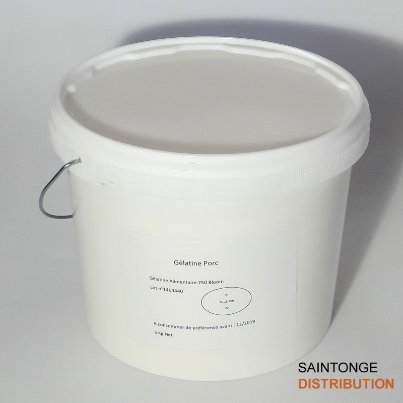 Saintonge Gélatine porcine 250 bloom poudre 5kg