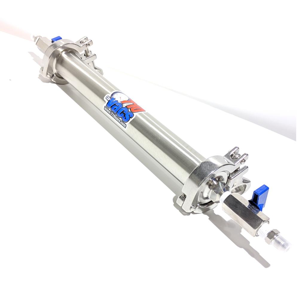 710Vacs Tube extraction inox fermé 45 g 6 pouces