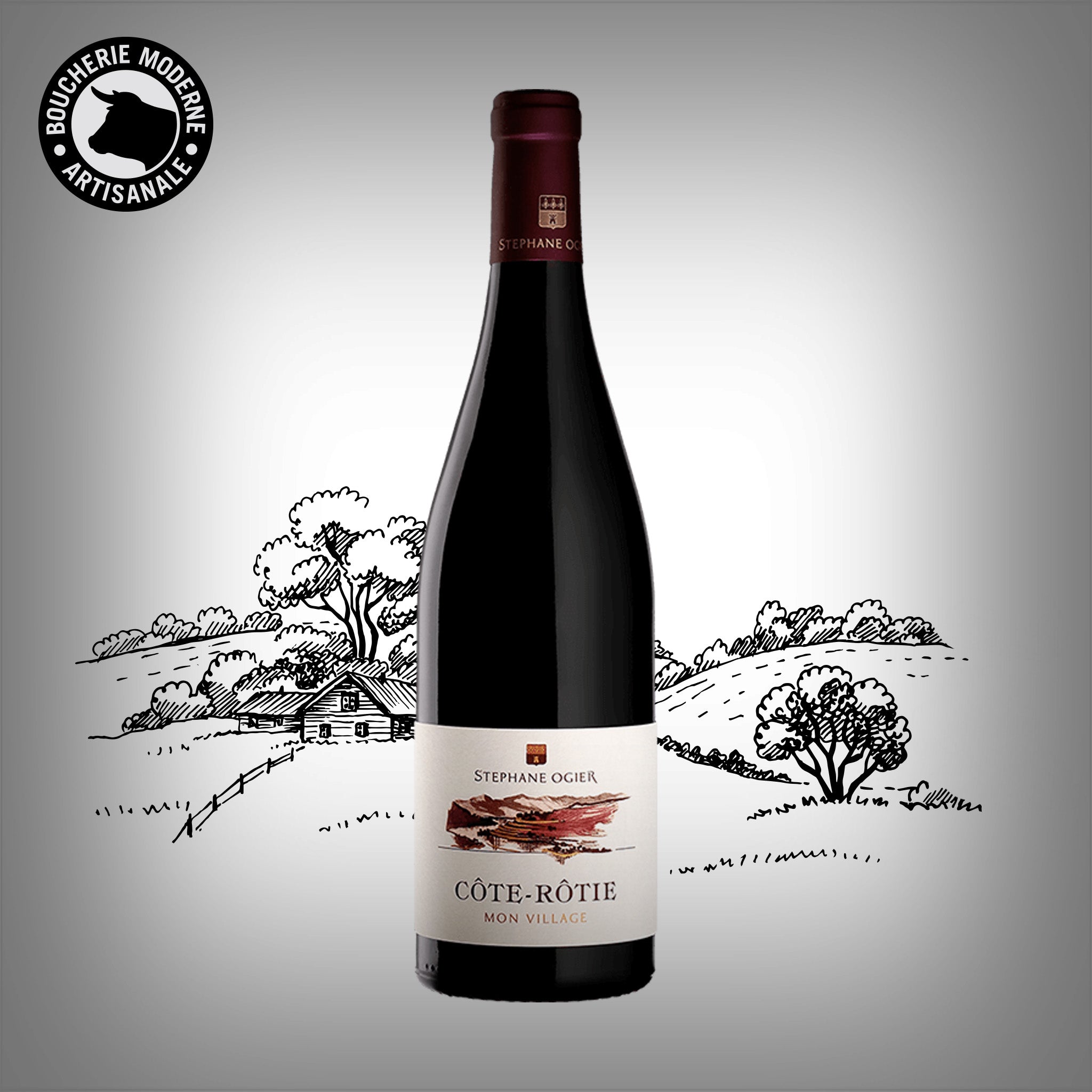 Boucherie Moderne Mon Village Côte Rôtie vin rouge 75cl Syrah