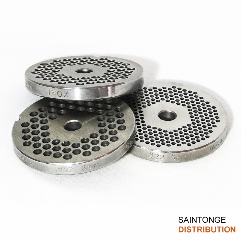 Saintonge Distribution grille inox N°22 hachoir 60 mm 3/6/8 mm