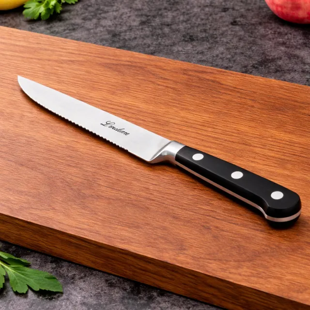 Loubeln couteau steak 12cm mi-denté manche riveté