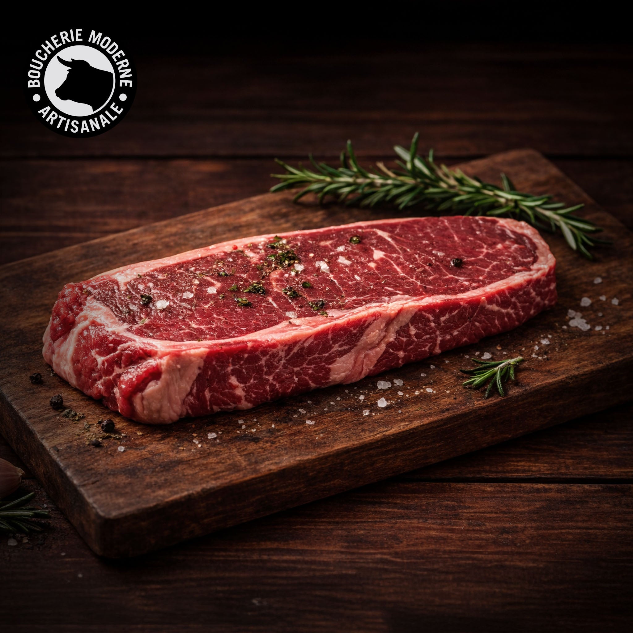 Boucherie Moderne Faux-filet Pie Noir Maturé bœuf 500g