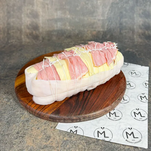 Maison Lascours Volailles Rôti Dinde Orloff 1kg Landes bacon