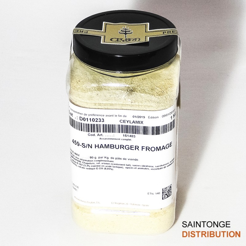 Saintonge Distribution Assaisonnements Hamburger Fromage 1kg boîte