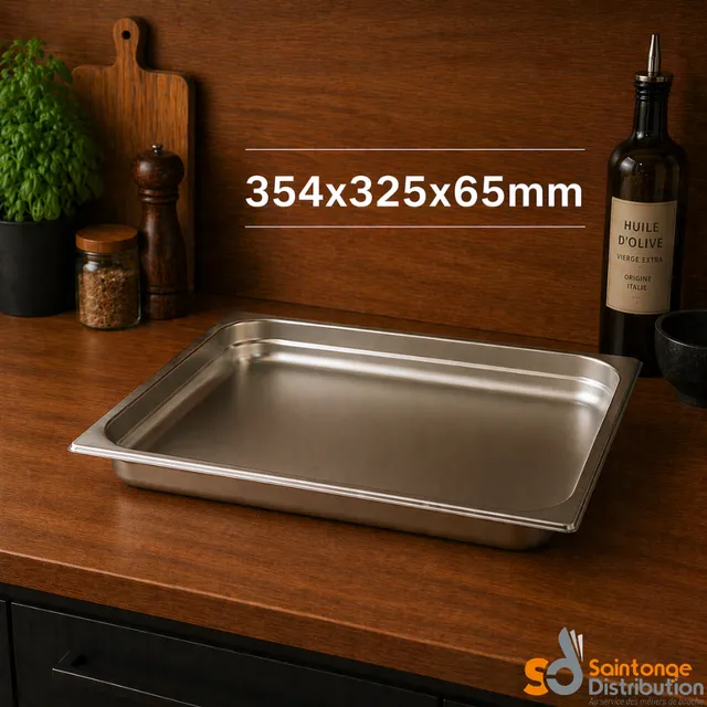 Bac Gastro GN2/3 inox 354x325x65mm 6L