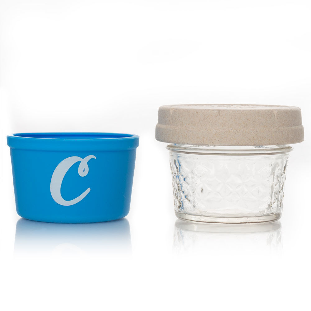 Smo King Storage & Bumpboxx pot verre Cookies 4oz bleu RE:Stash