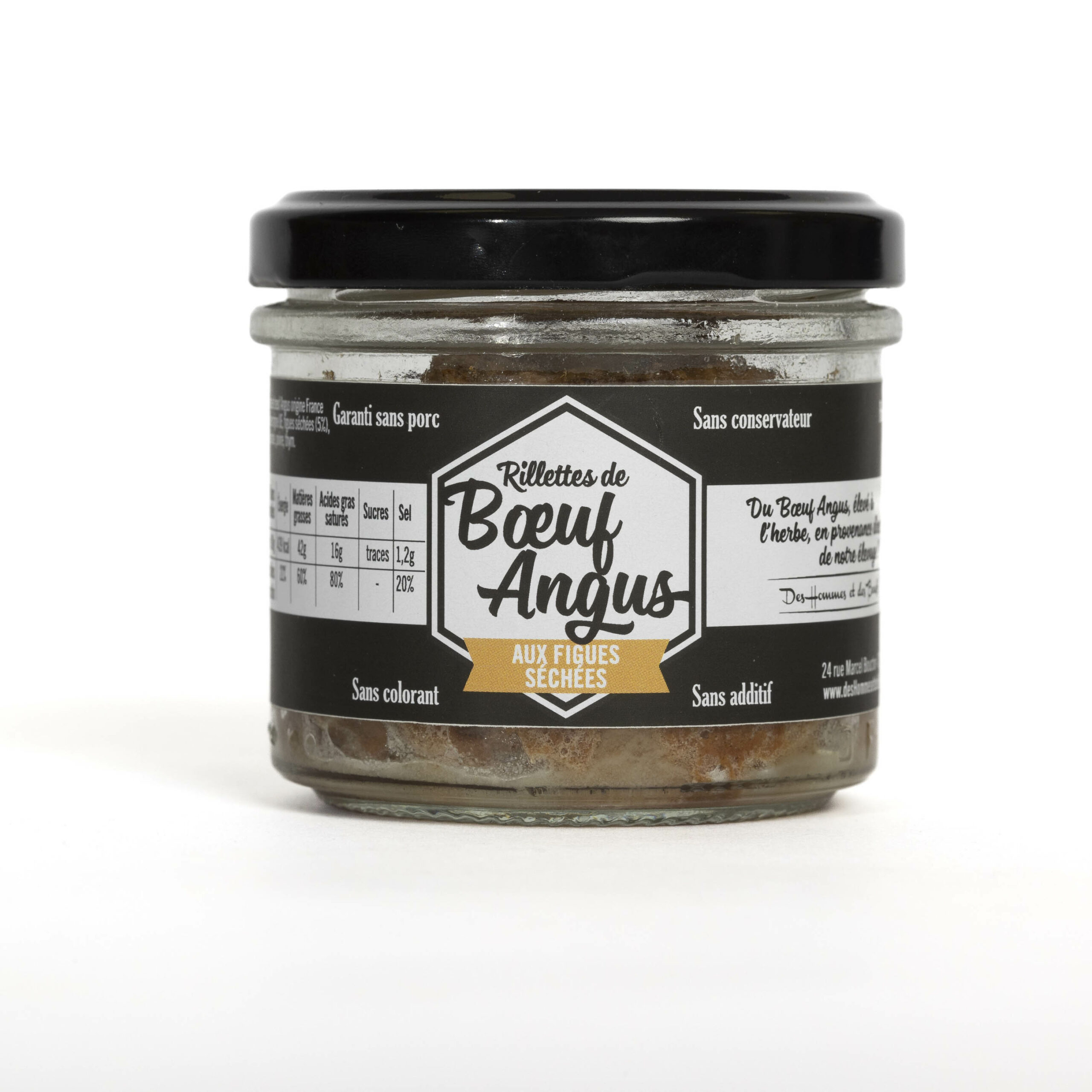 Des Hommes et des Bœufs Rillettes Rillettes bœuf Angus figue 90 g
