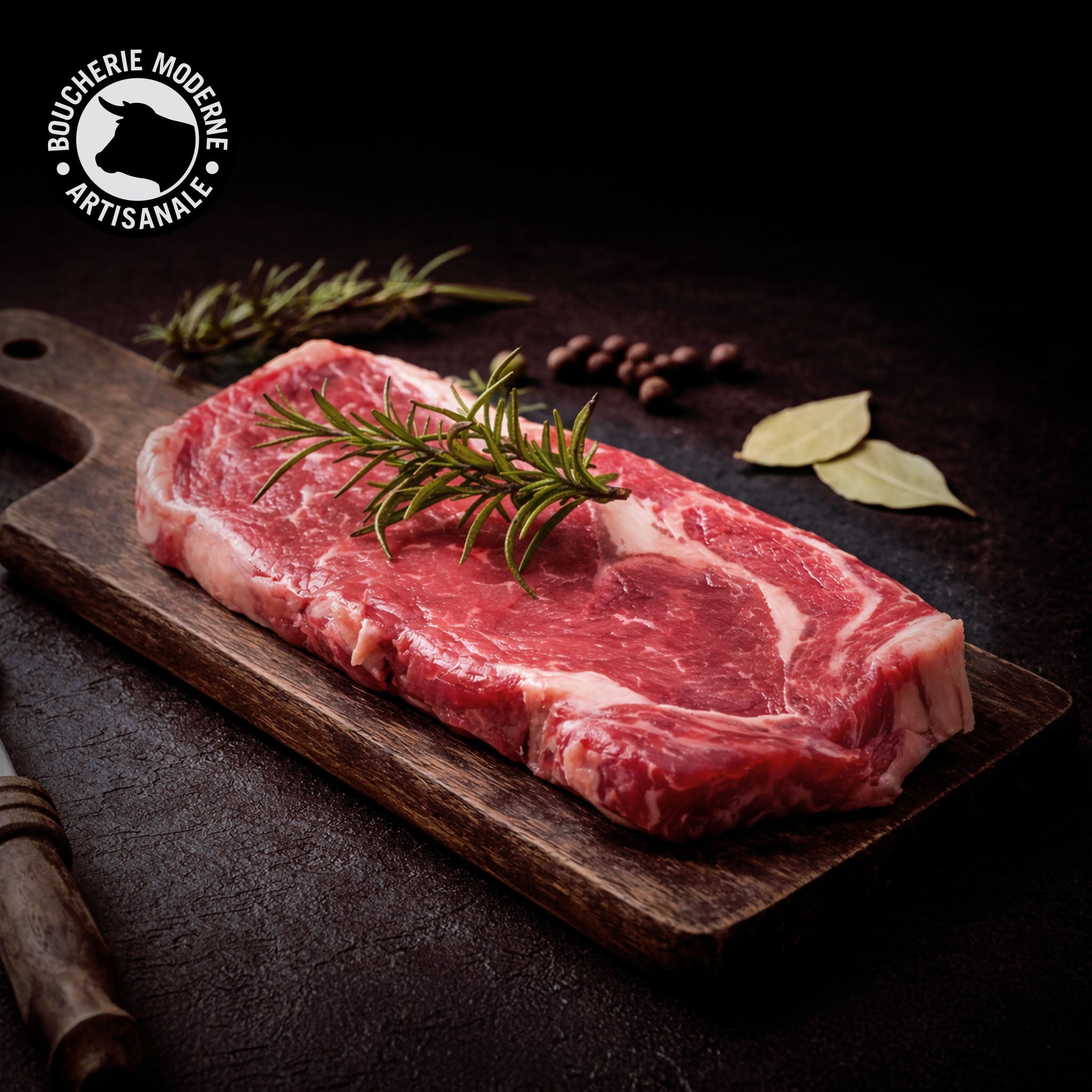 Boucherie Moderne Bœuf Faux-Filet Longhorn Maturé viande 500g
