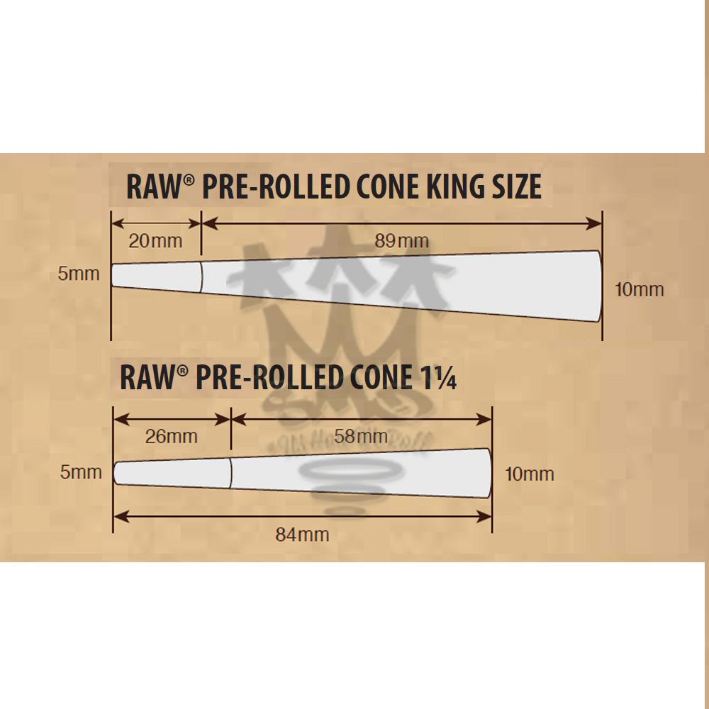 RAW Classic cônes pré-roulés 32 pièces king size