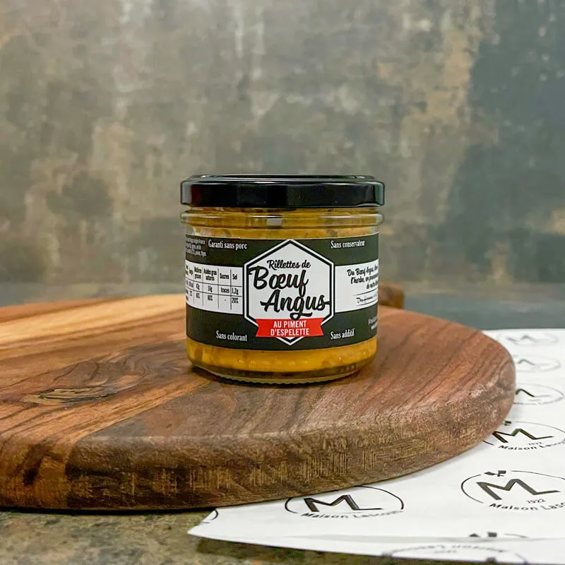 Maison Lascours Rillettes de Bœuf Angus Piment d'Espelette 90g