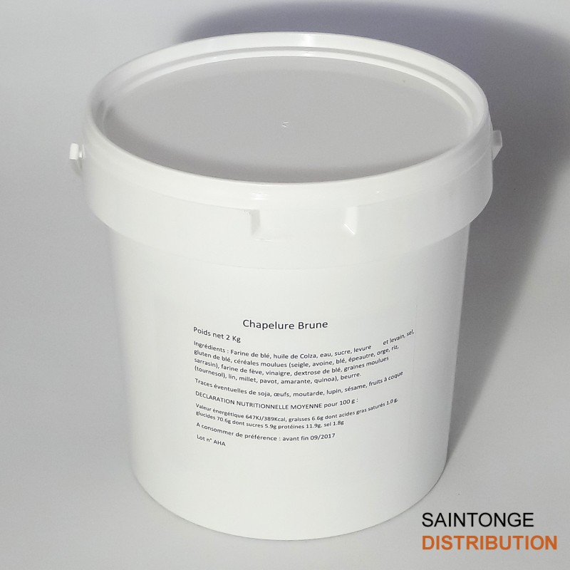 Saintonge Assaisonnements Chapelure Brune Seau Panure 2 kg