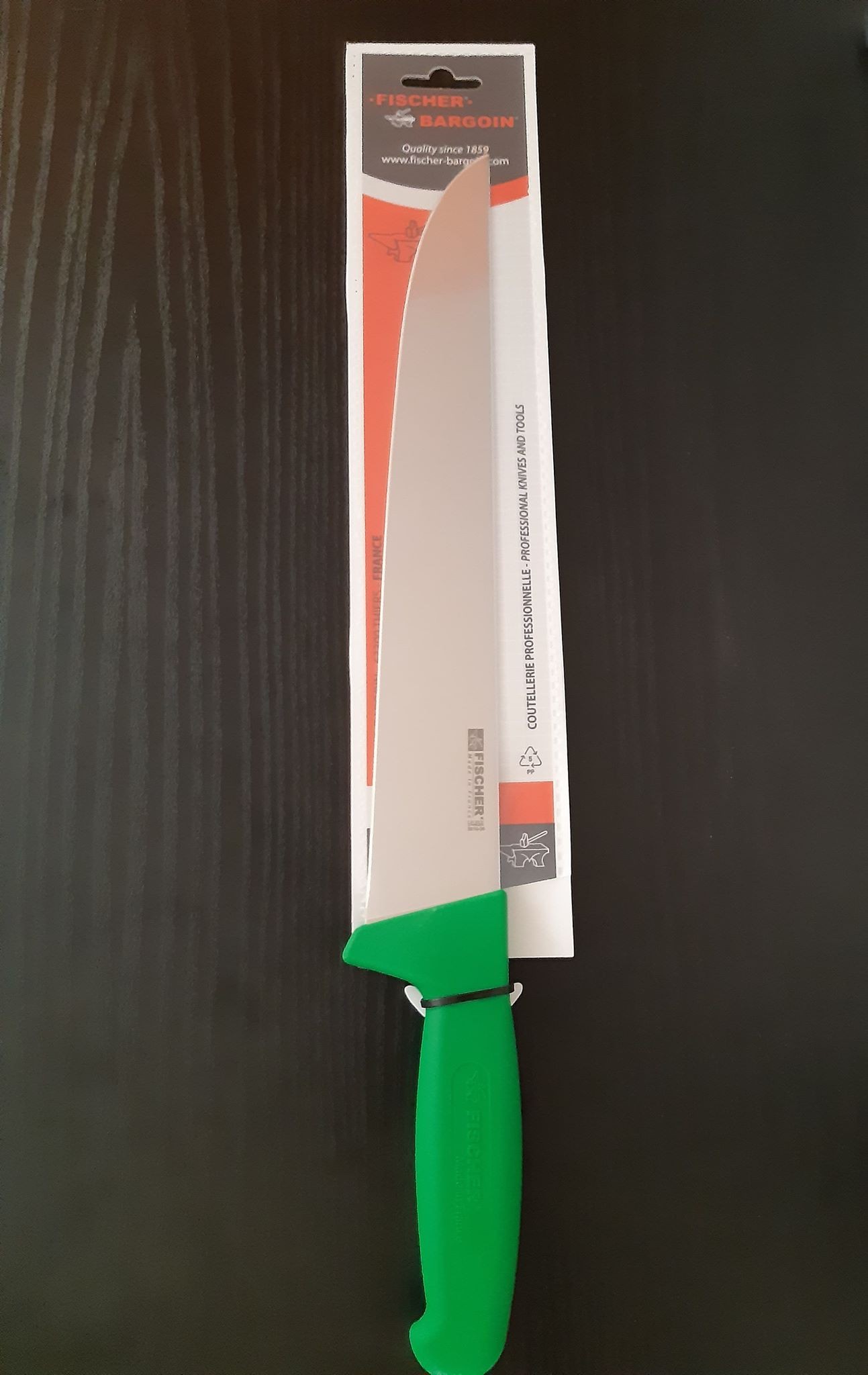 Saintonge Matériel Couteau boucher 30 cm manche vert