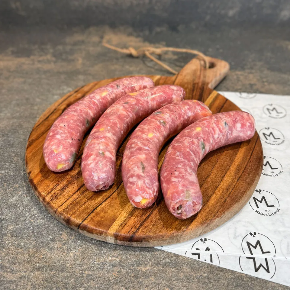Maison Lascours Saucisse Cheddar Jalapeño charcuterie 500 g