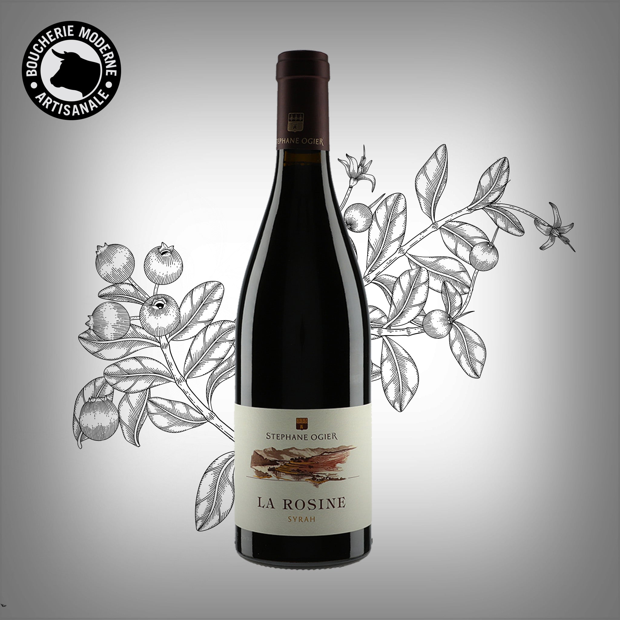 Boucherie Moderne La Rosine vin rouge 75cl fruits noirs