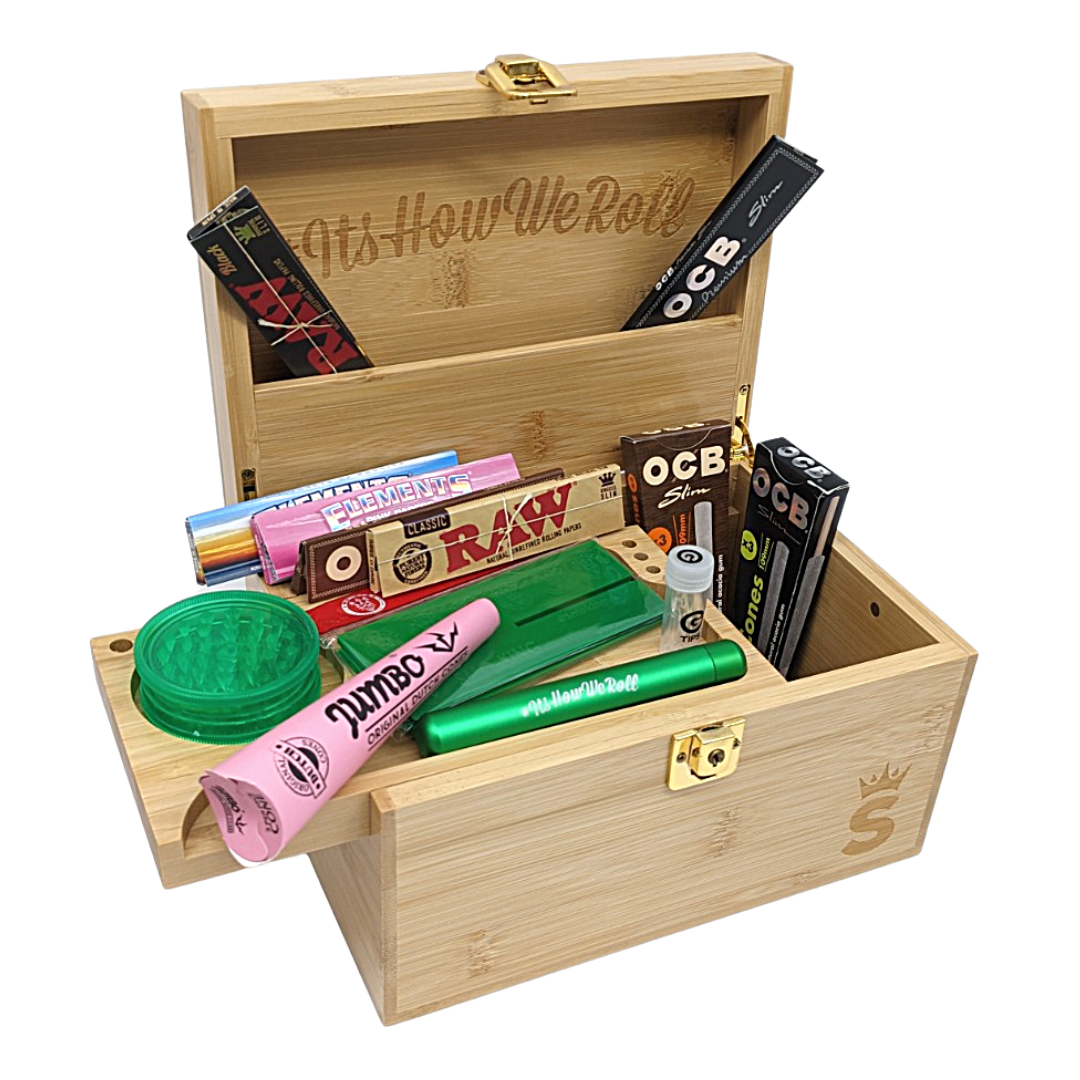 SMO T4X boîte à rouler bois verrouillable 23cm coffret cadeau